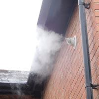 Gas boiler plume