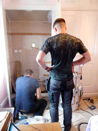 Tank cupboard installation