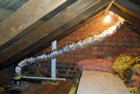 Ventilation system loft view